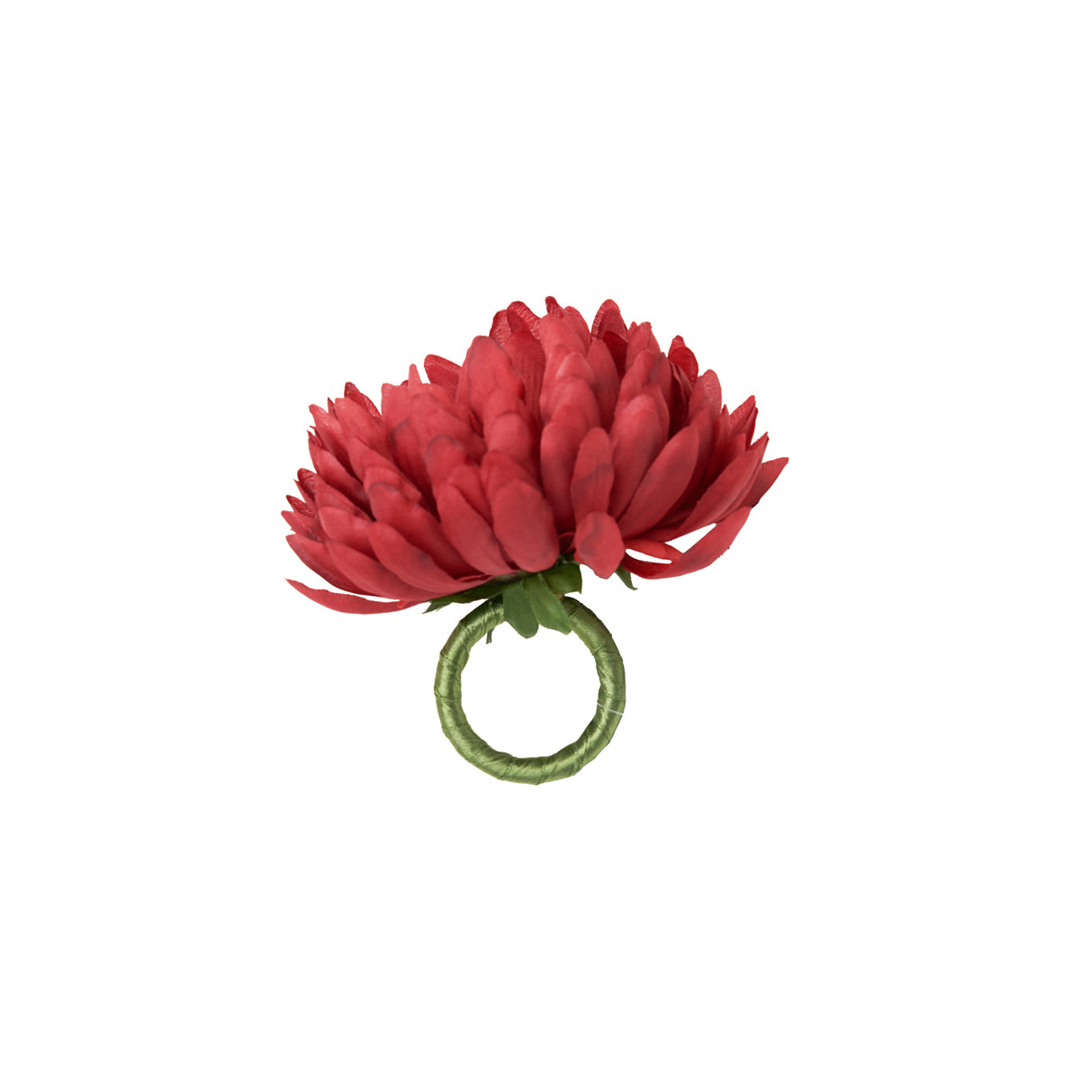 Red Chrysanthemum Napkin Ring
