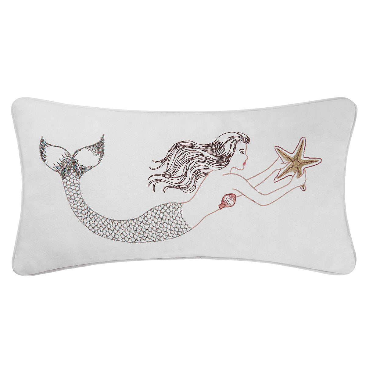 Mermaid with Starfish Pillow