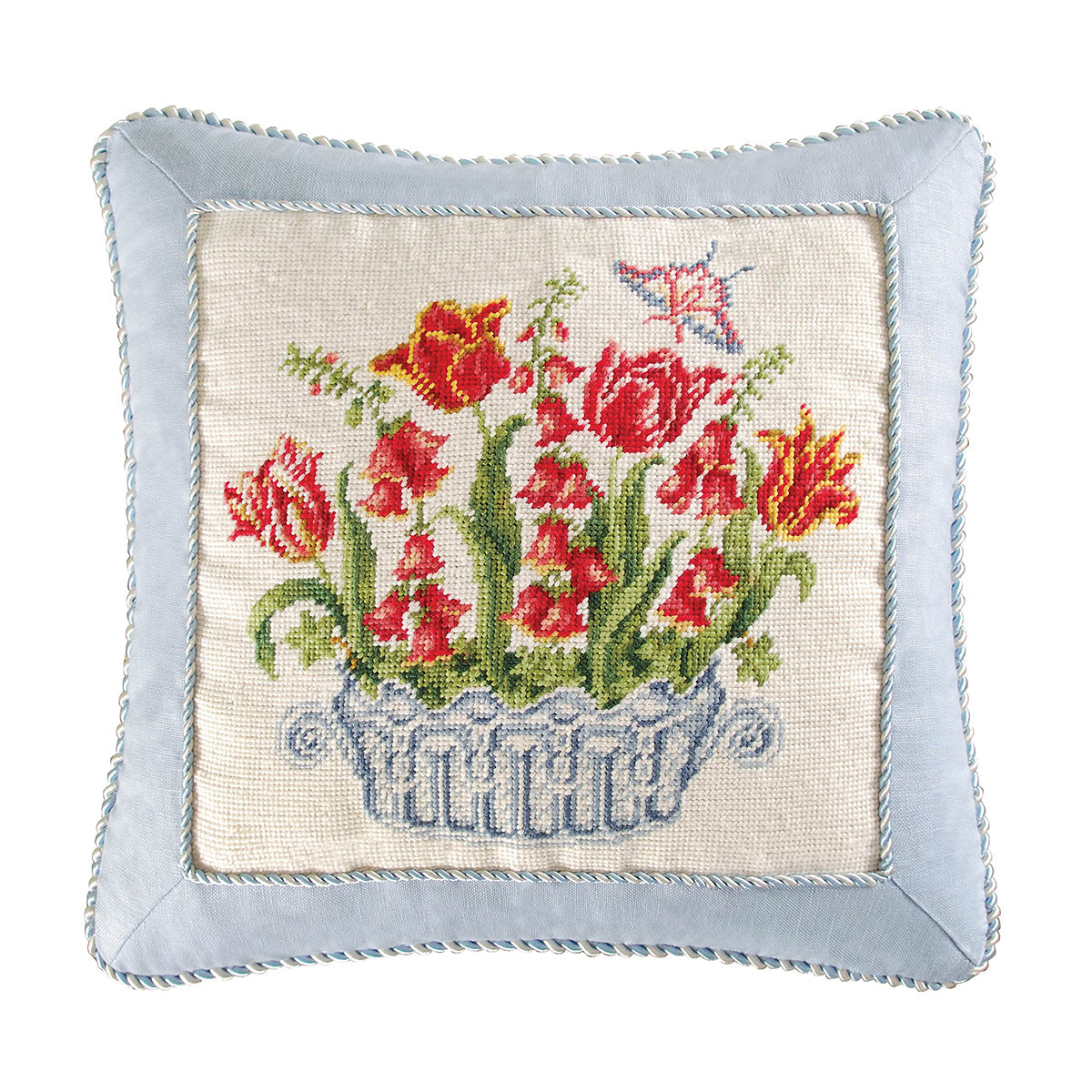 Tulip And Foxglove Pillow