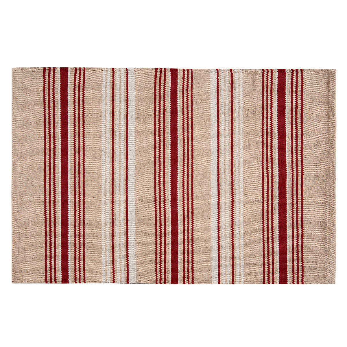French Red Stripes Rug