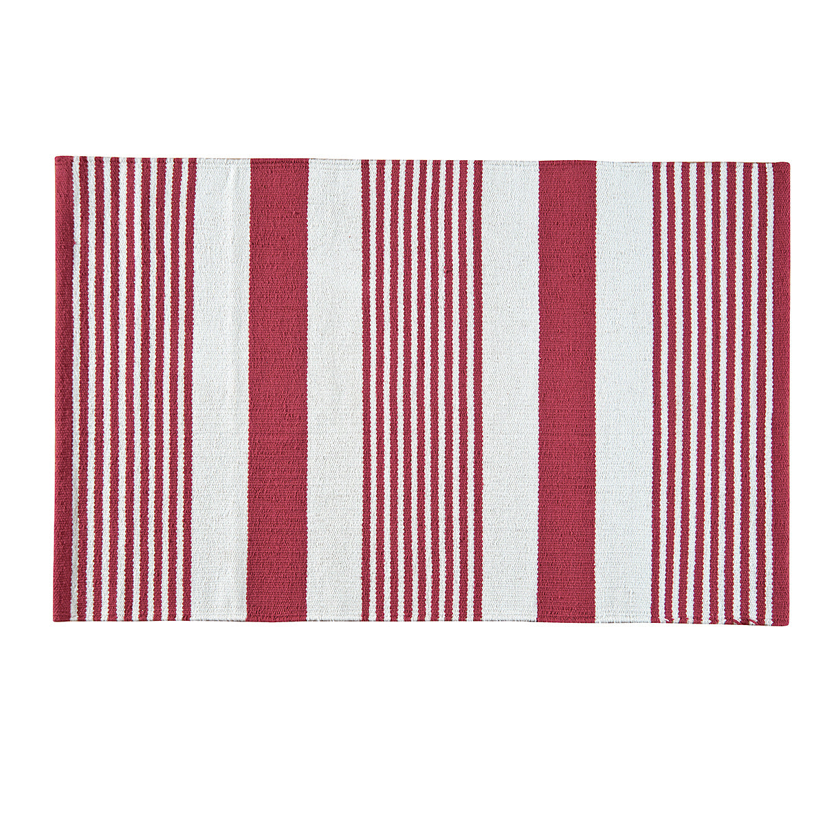 2 ft. x 6 ft. Red & White Rug