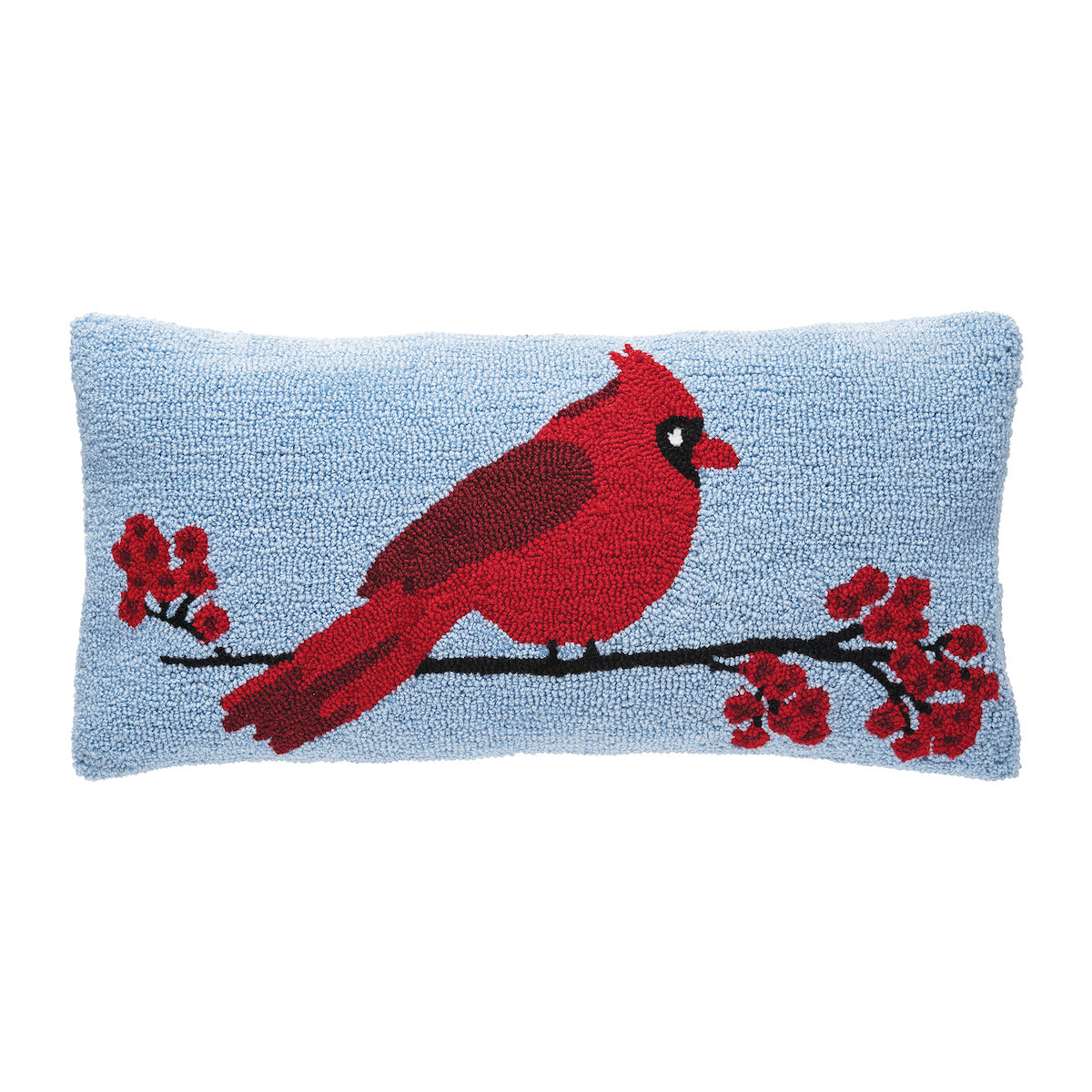 Cardinal Berry Branch Pillow