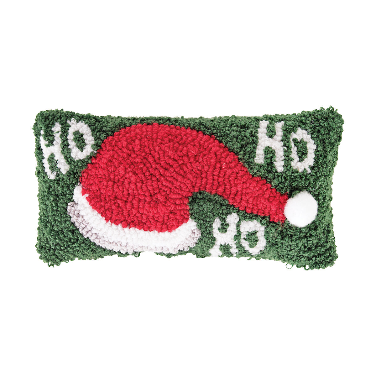 Ho Ho Ho Hat Hooked Mini Pillow