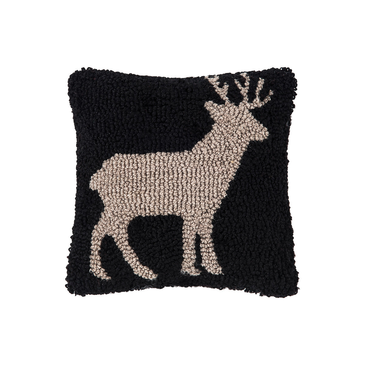 Deer Hooked Mini Pillow