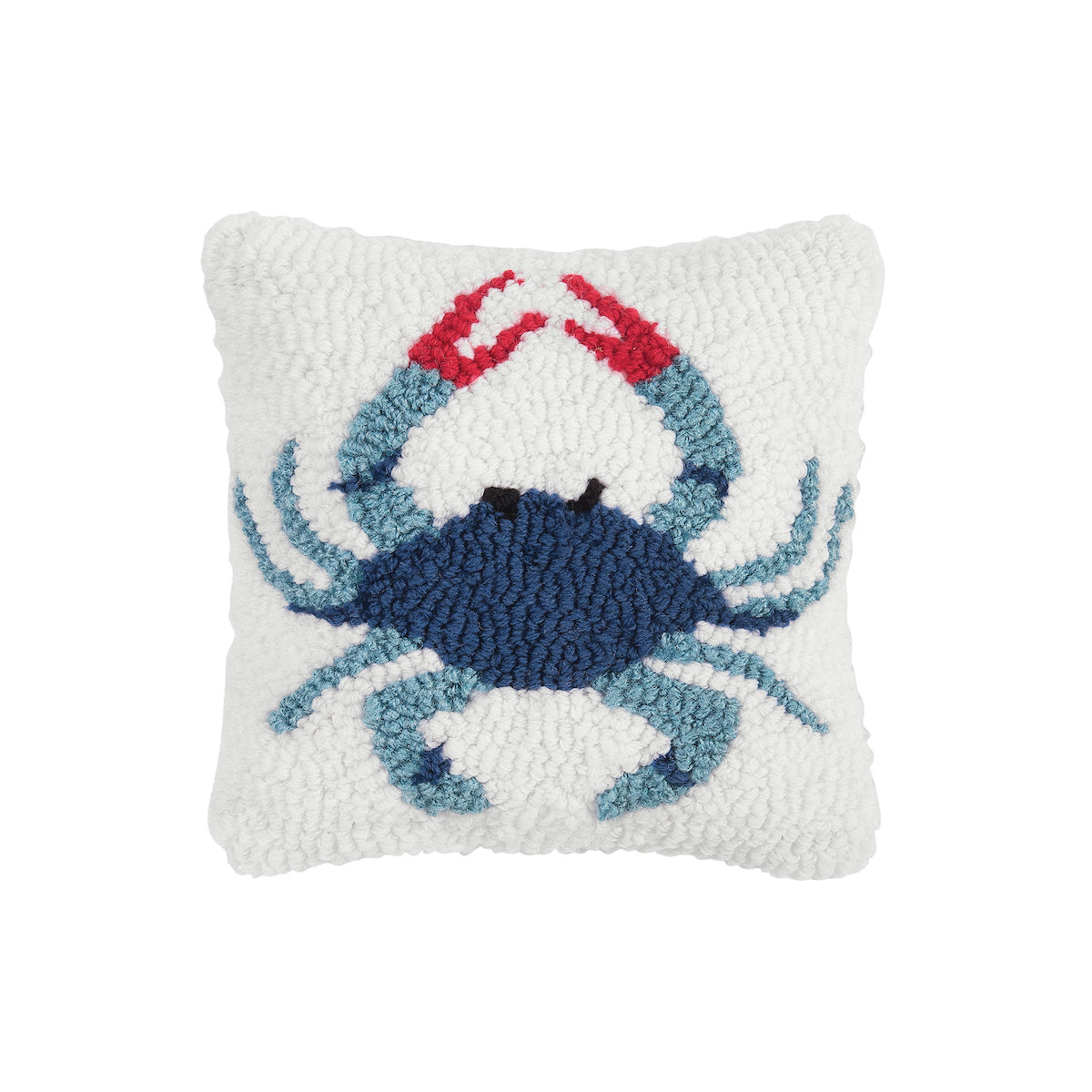 Blue Crab Hooked Mini Pillow