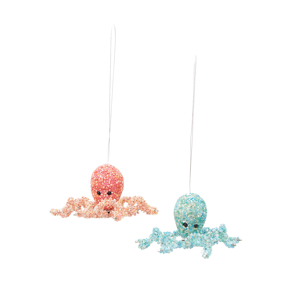 Beaded Octopus Ornaments, Asst. of 2