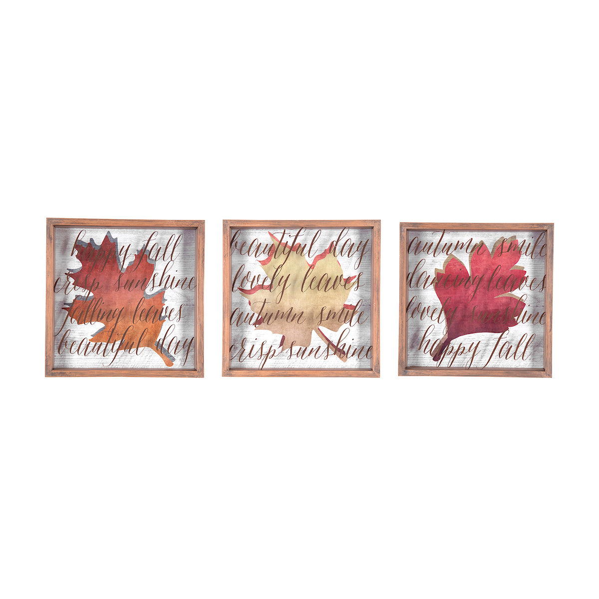 Autumn Leaves Wall Art, Asst. of 3