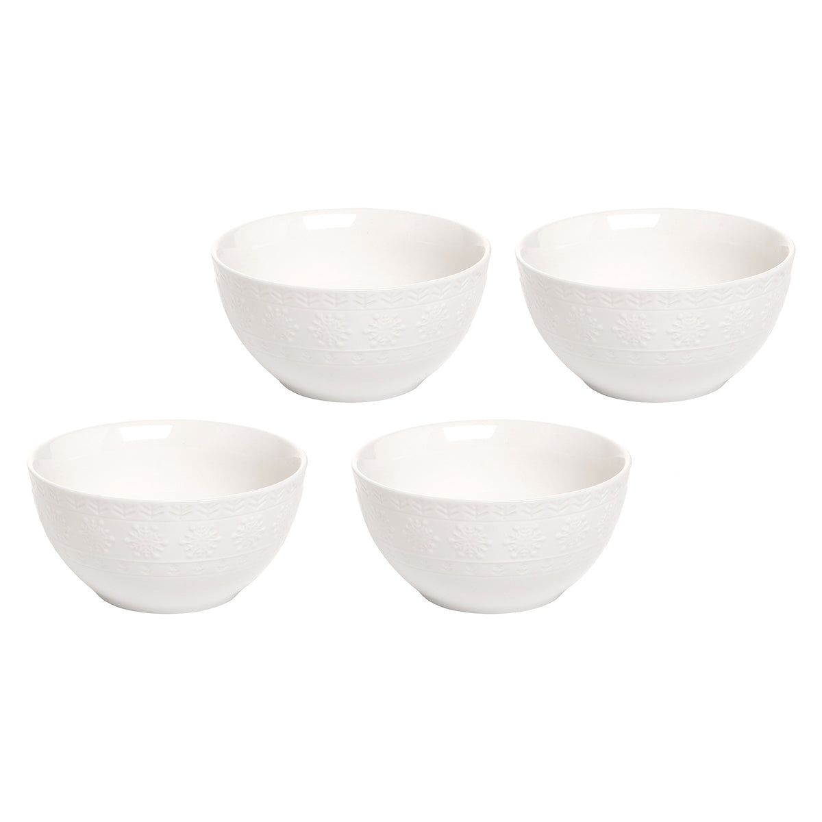 Snowflake Border Bowl, Set of 4