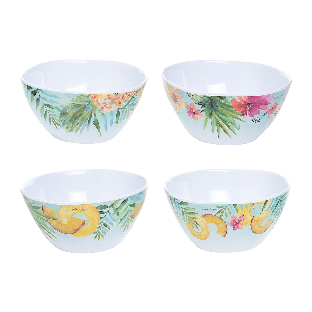 Pineapple Summer Bowl, Set of 4