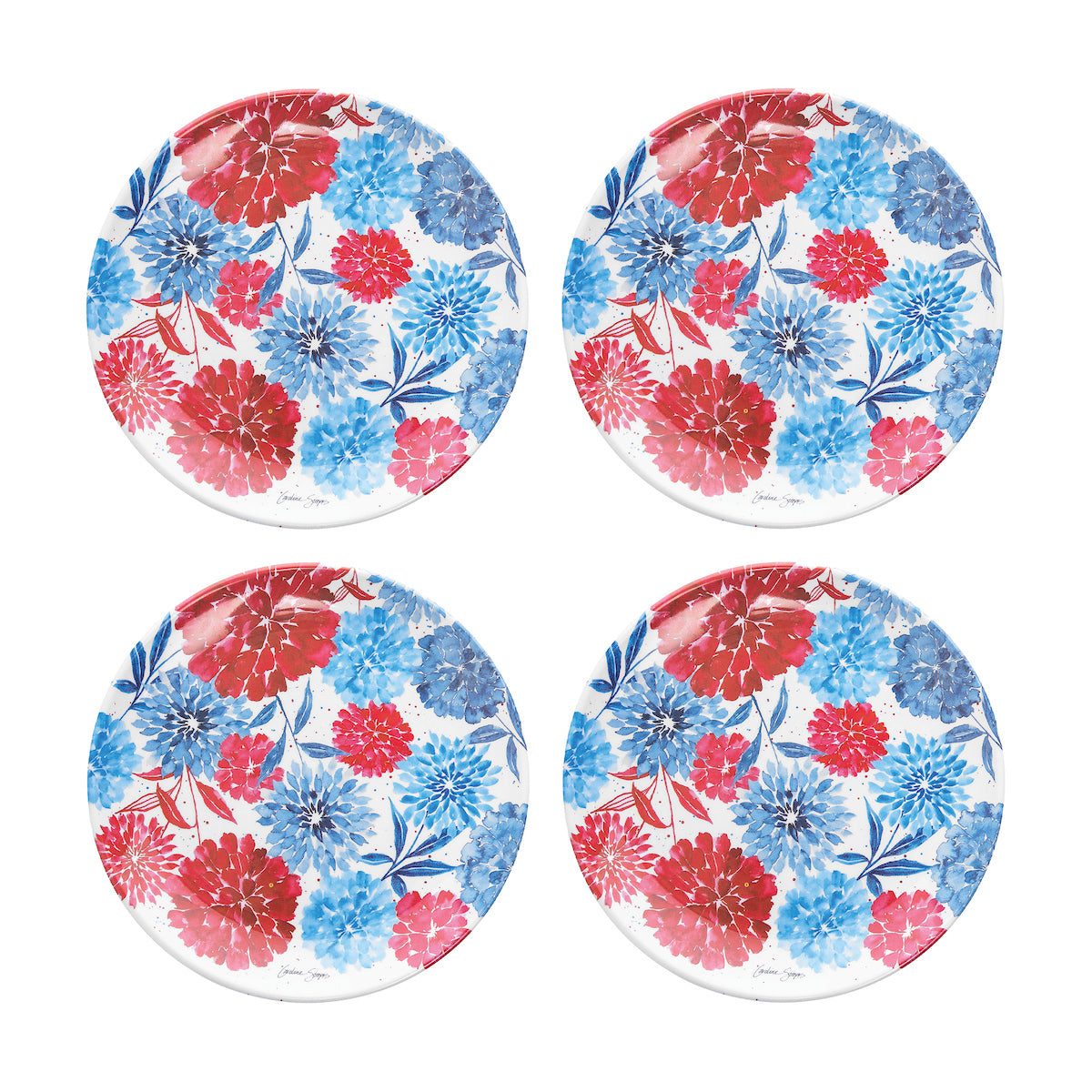 4th of July Dessert Plate, Set of 4