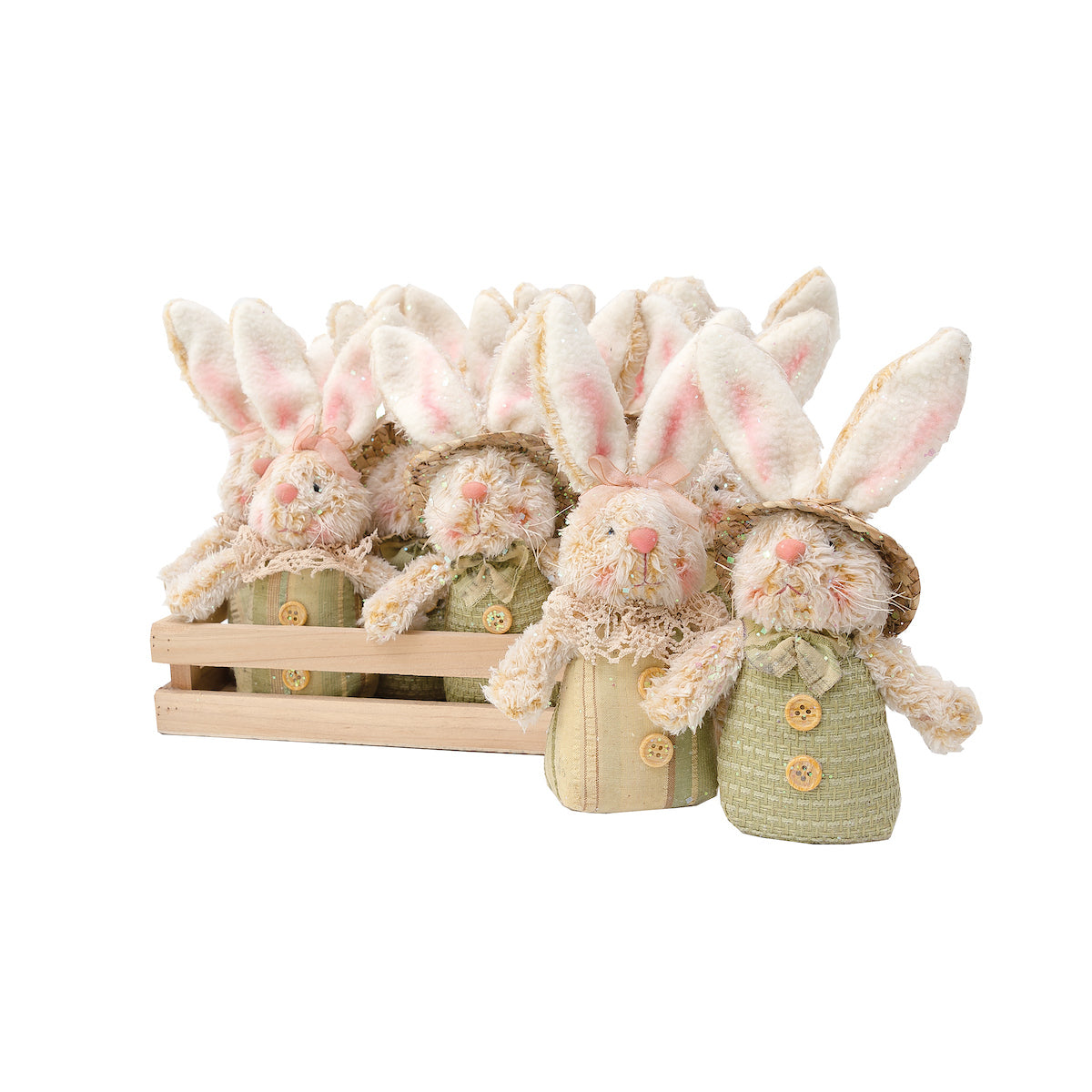 Mini Bunny Ornament with Display, Set of 12