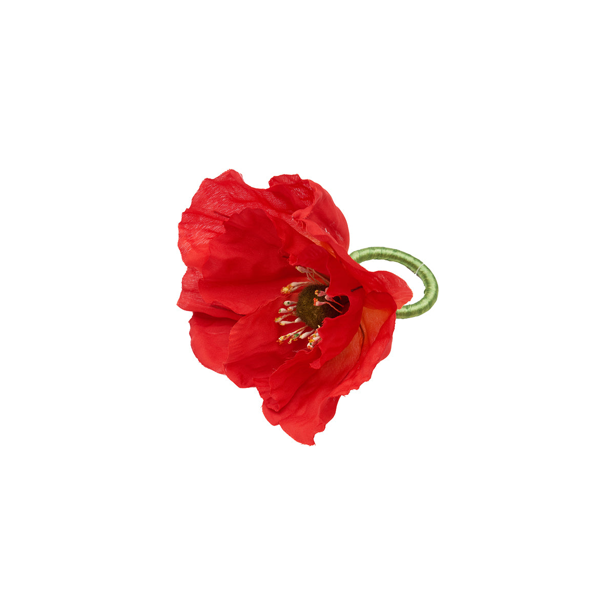 Red Poppy Napkin Ring