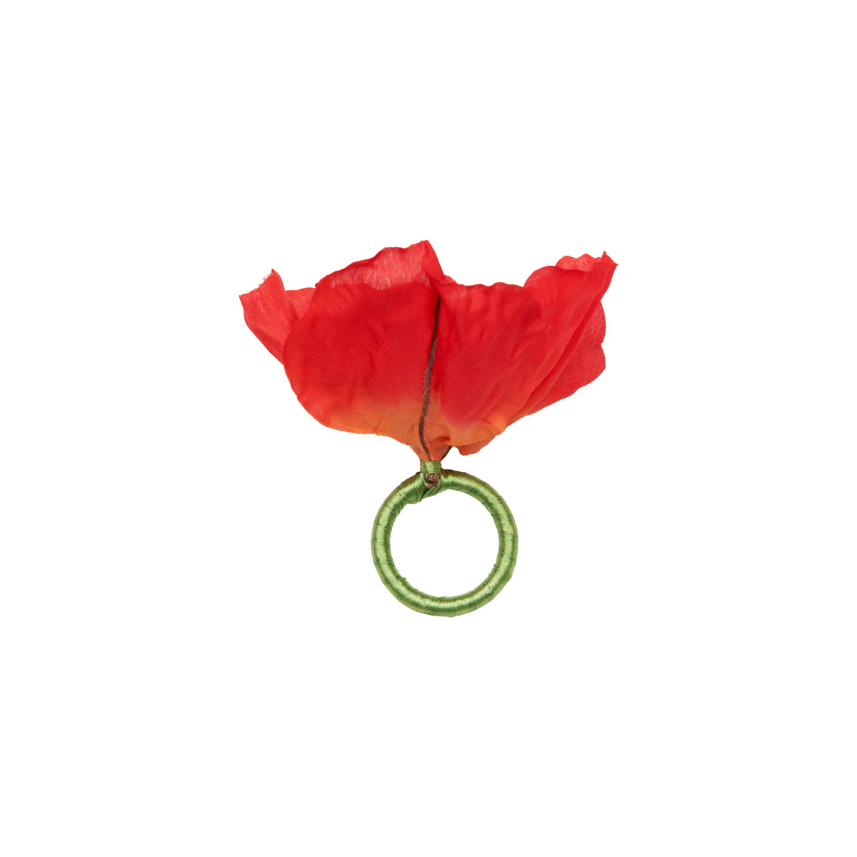 Red Poppy Napkin Ring