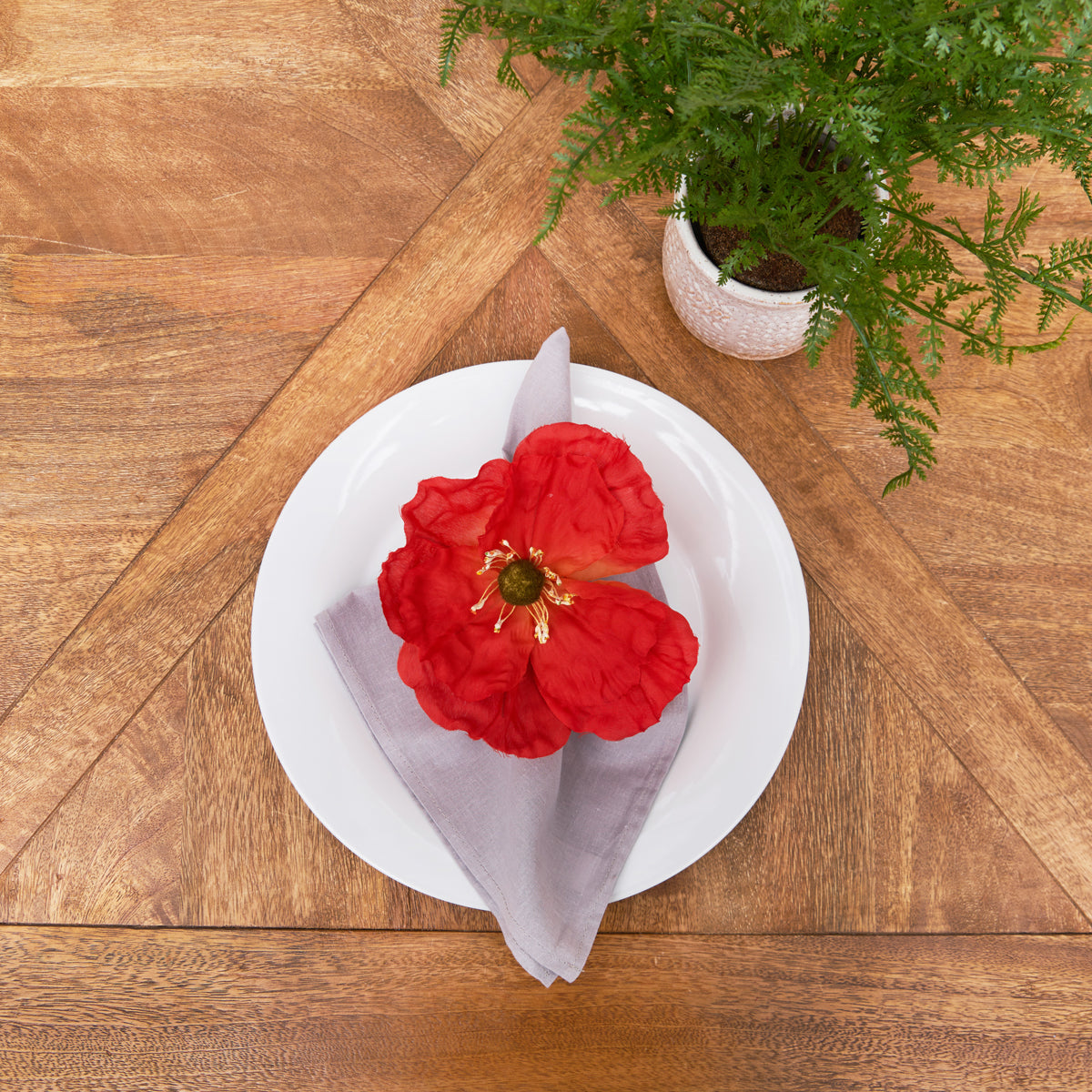 Red Poppy Napkin Ring