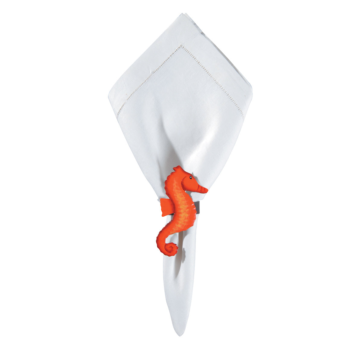 Orange Seahorse Napkin Ring