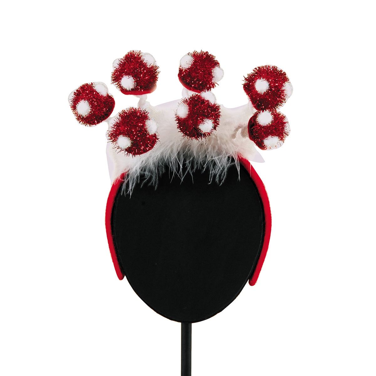 Polka Dot Pom-Pom Headband