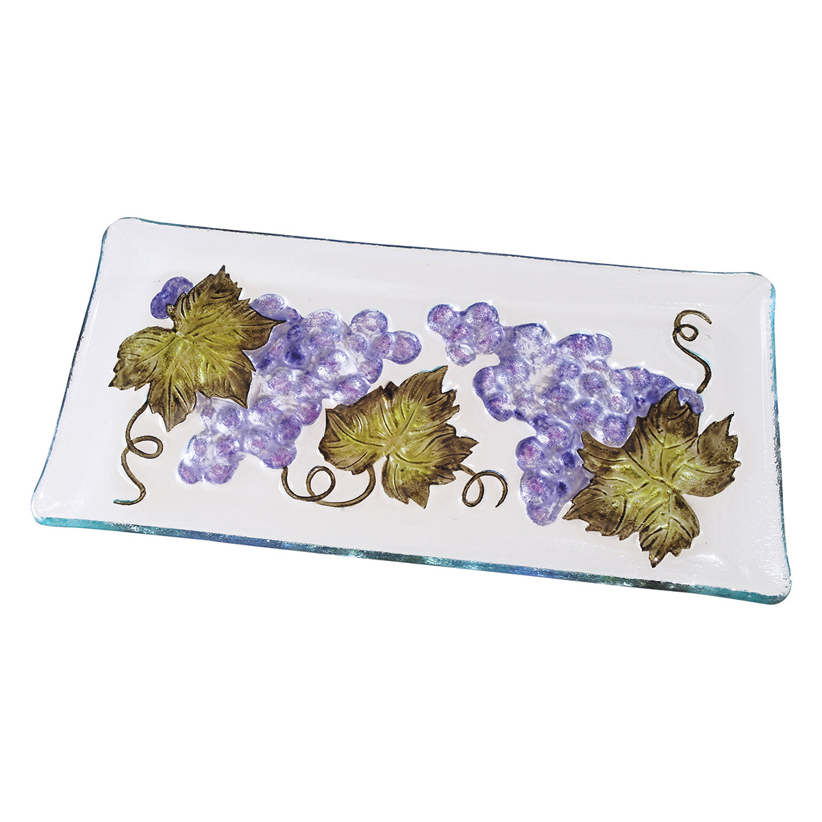 Grapes Fused Glass Platter