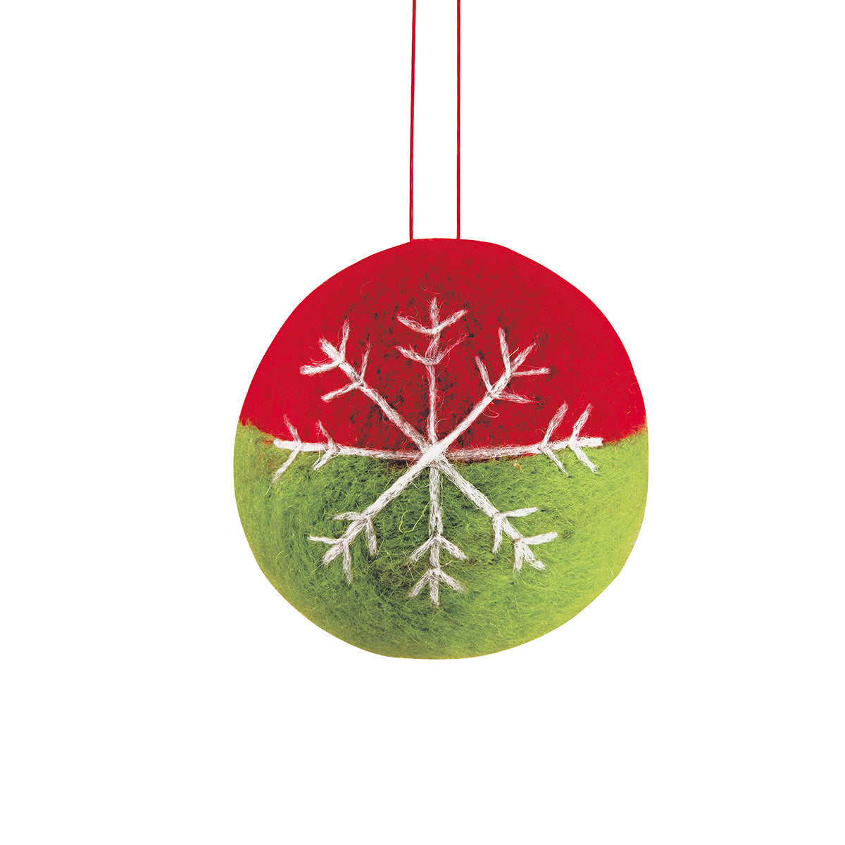 Emb Snowflake Ball Ornament