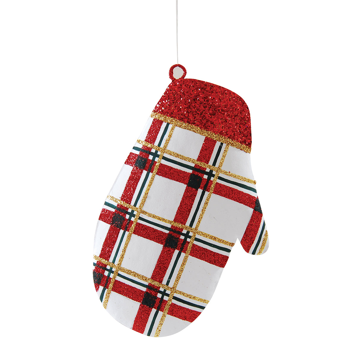 Plaid Mitten Ornament