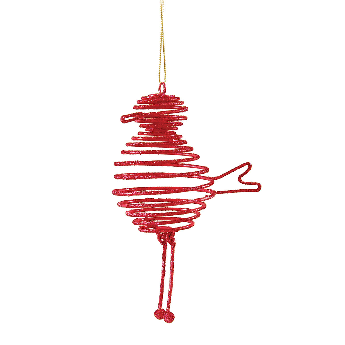 Spiral Bird Dangle Ornament