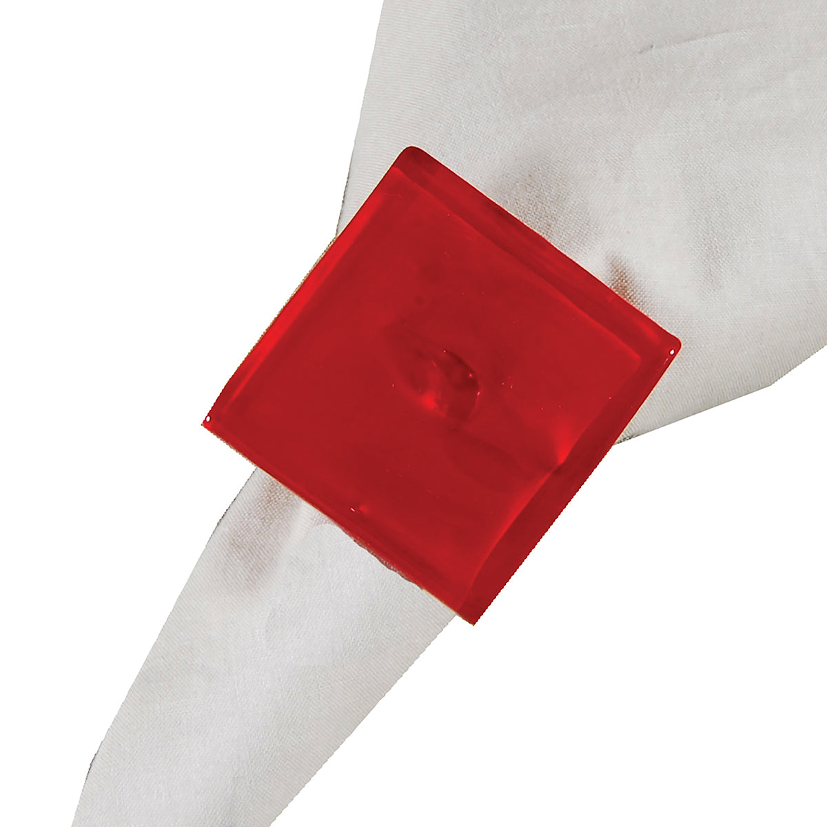 Red Tile Napkin Ring, Set of 4