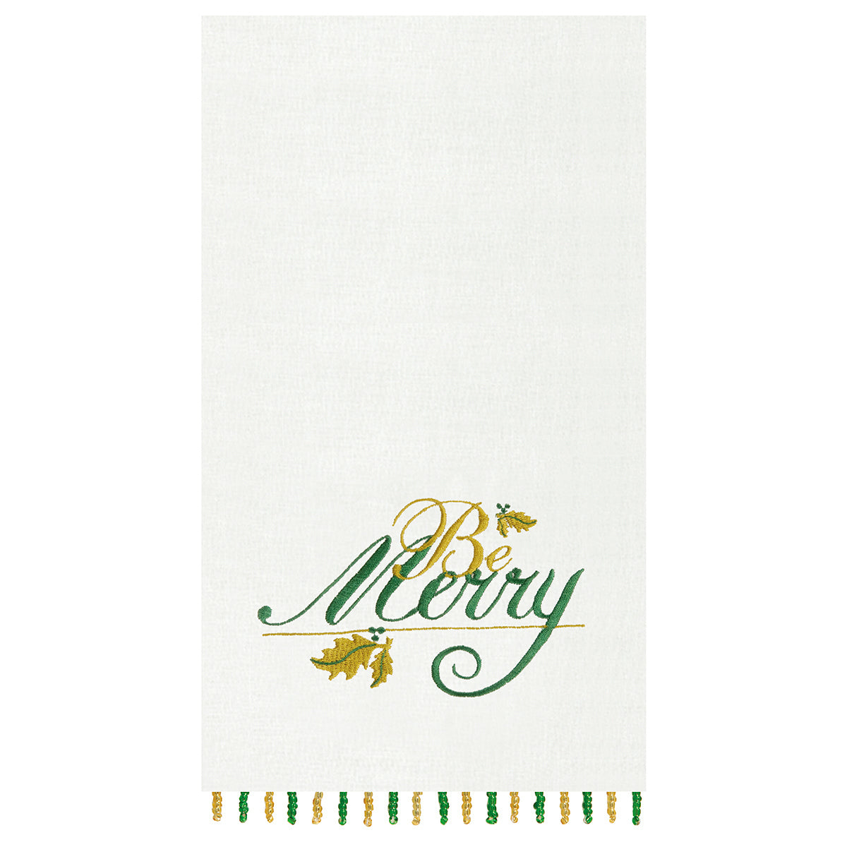 Be Merry Beaded Guest Towel