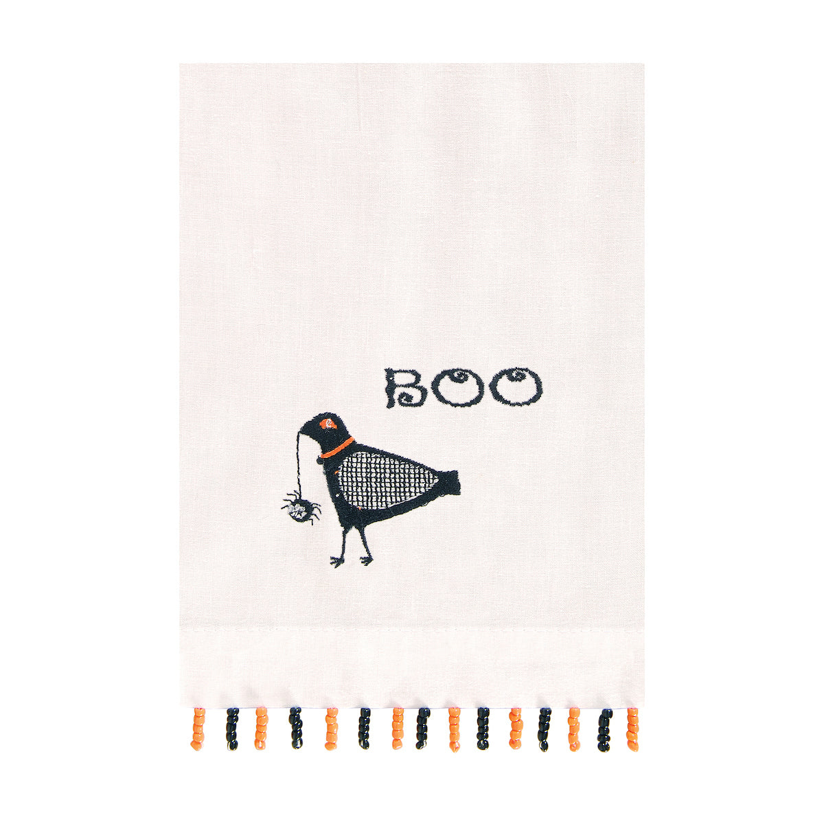 Black Crow Hemstitch Guest Towel