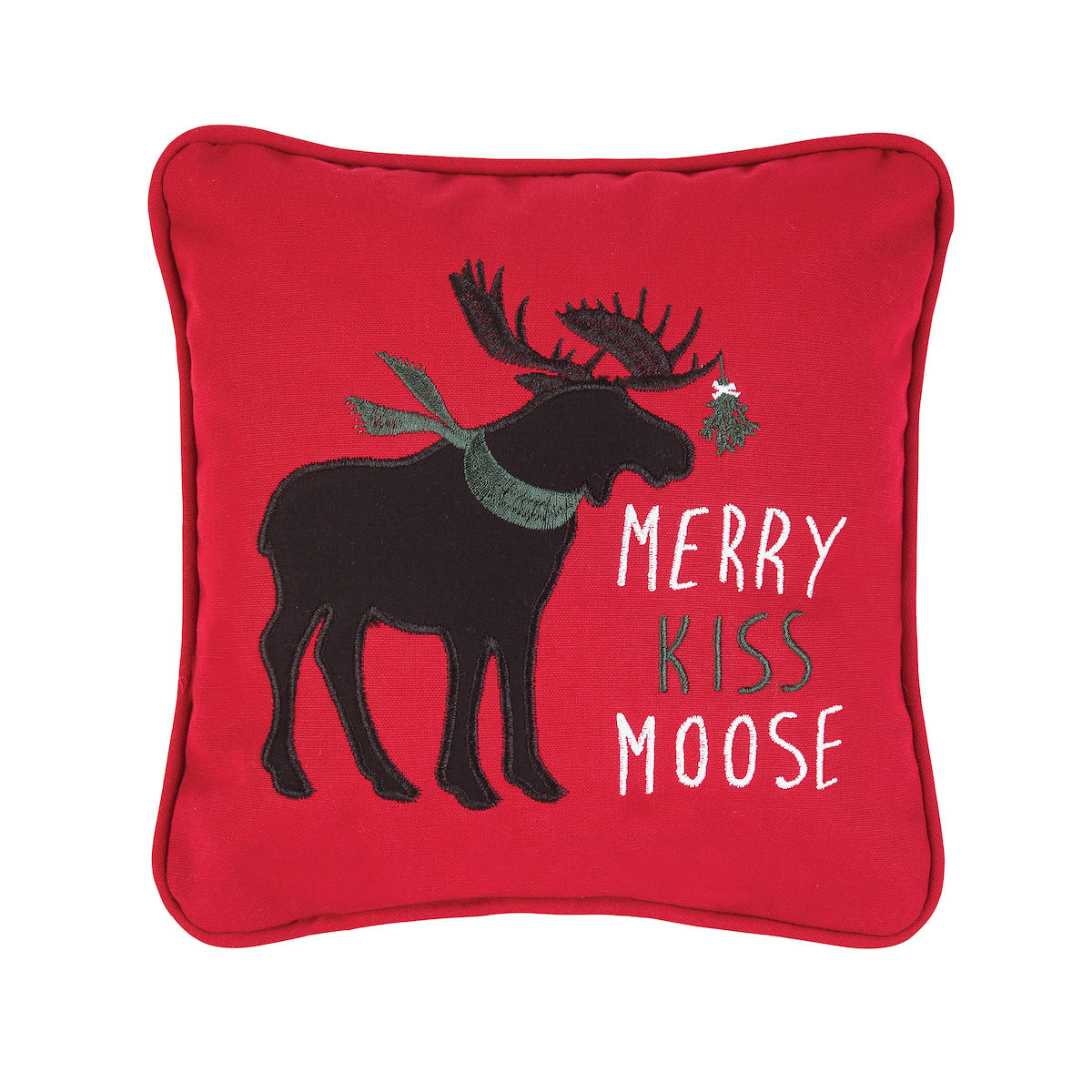 Merry Kiss Moose Mini Pillow