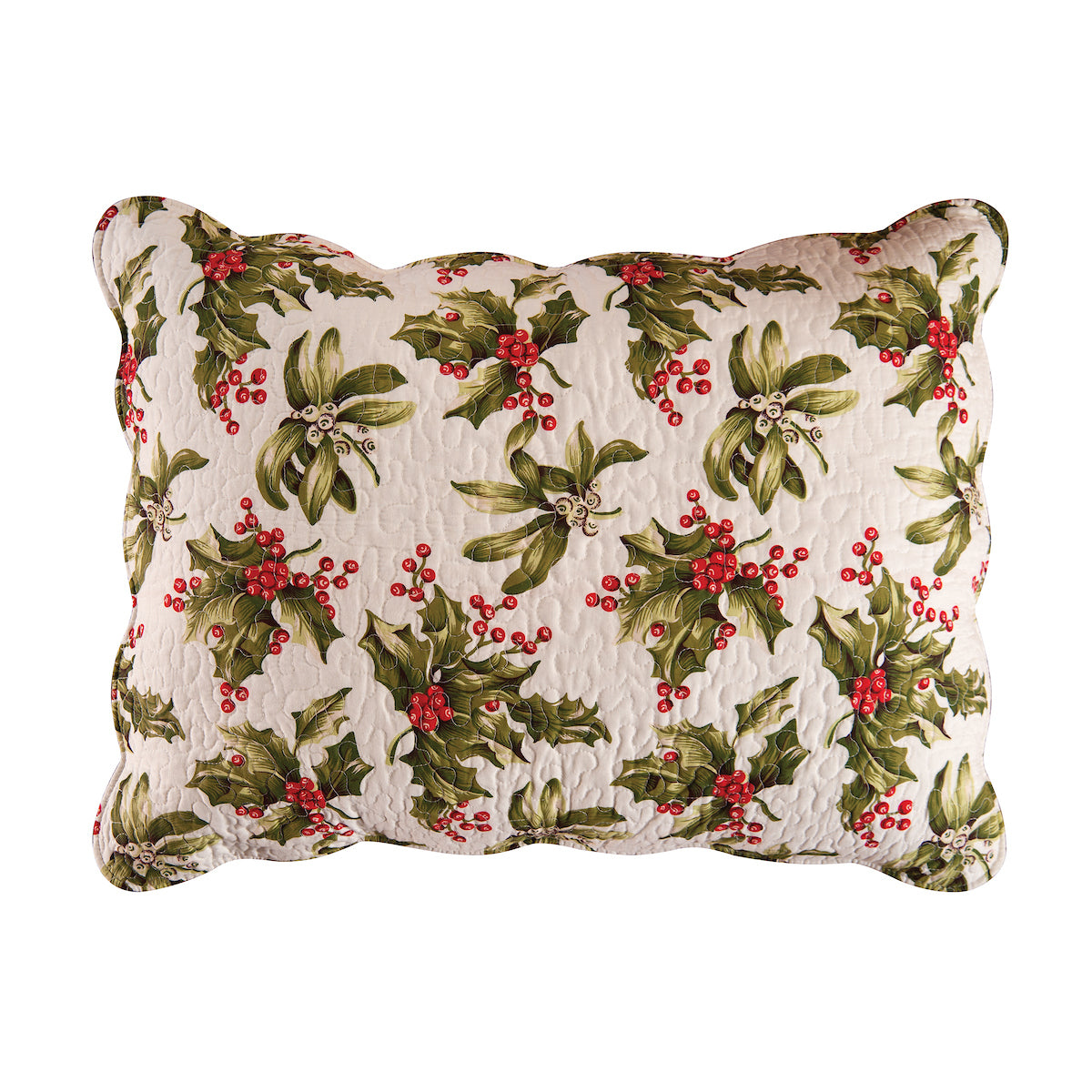 Mistletoe Cream Standard Sham