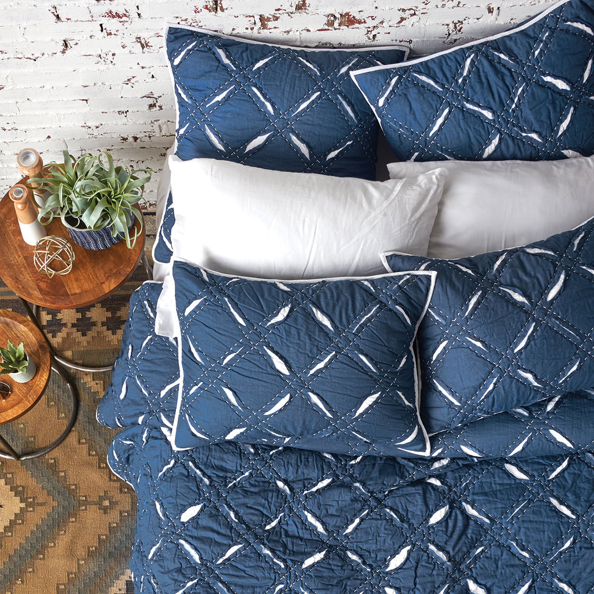 parker indigo euro sham