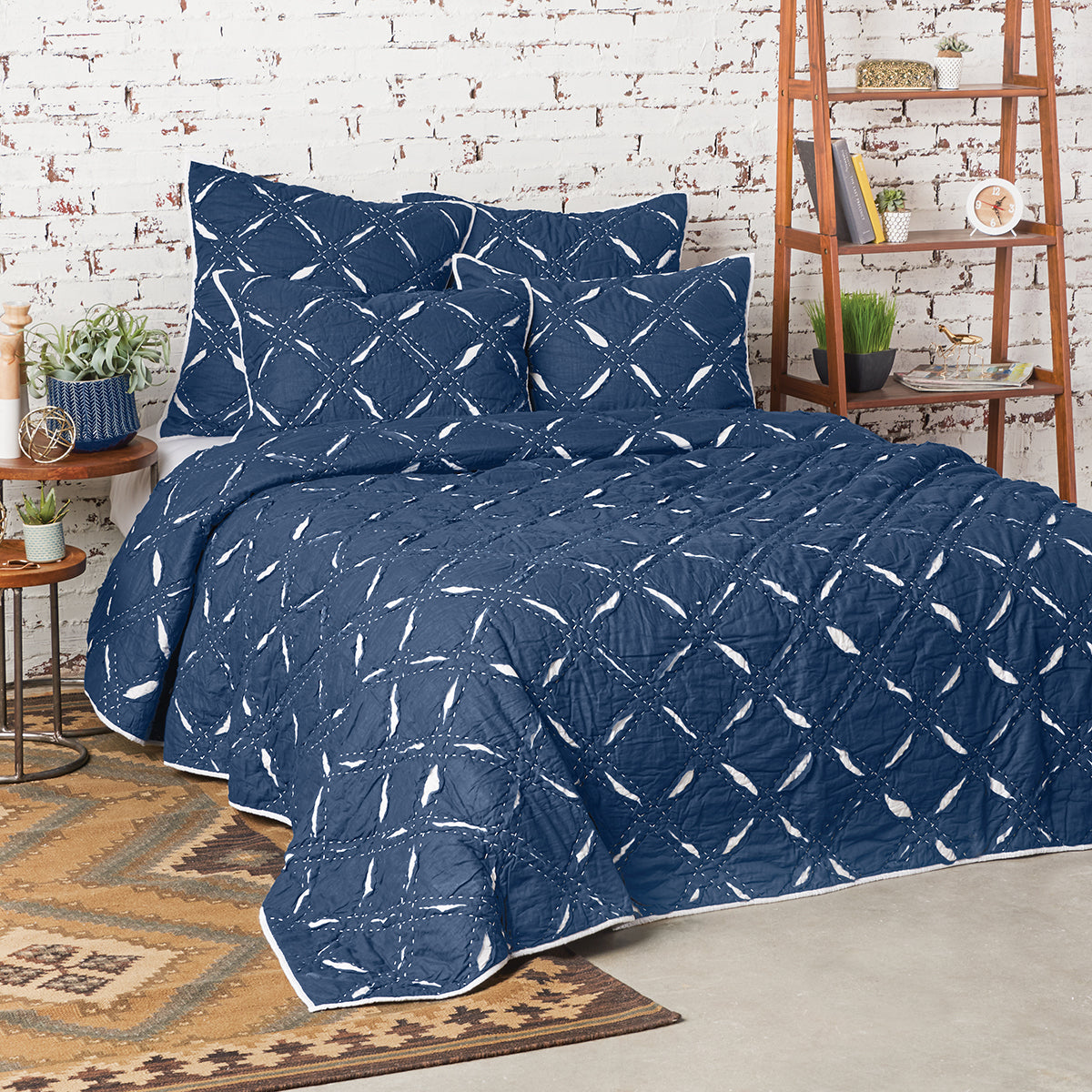 parker indigo quilt