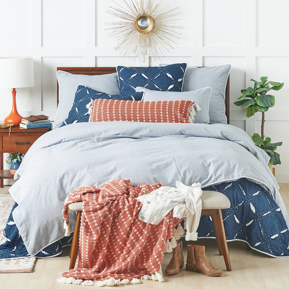parker indigo quilt