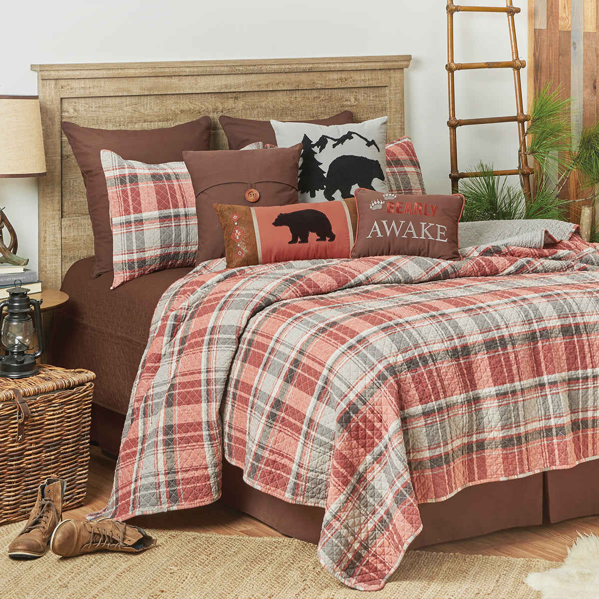Saffron Plaid Quilt Set