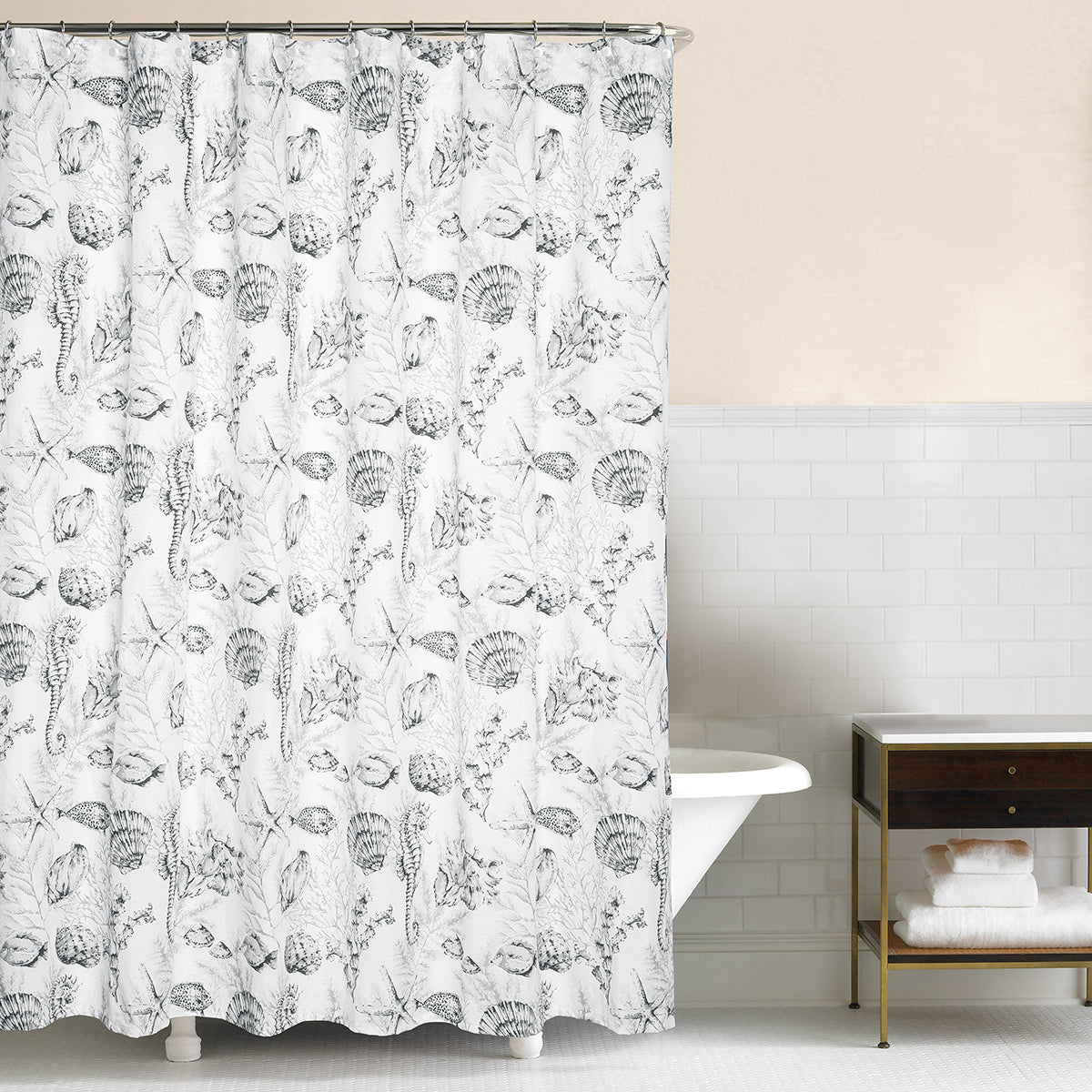 Fenwick Isle Gray Shower Curtain