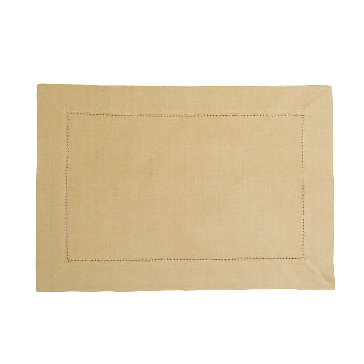Hemstitch Camel Woven Placemat