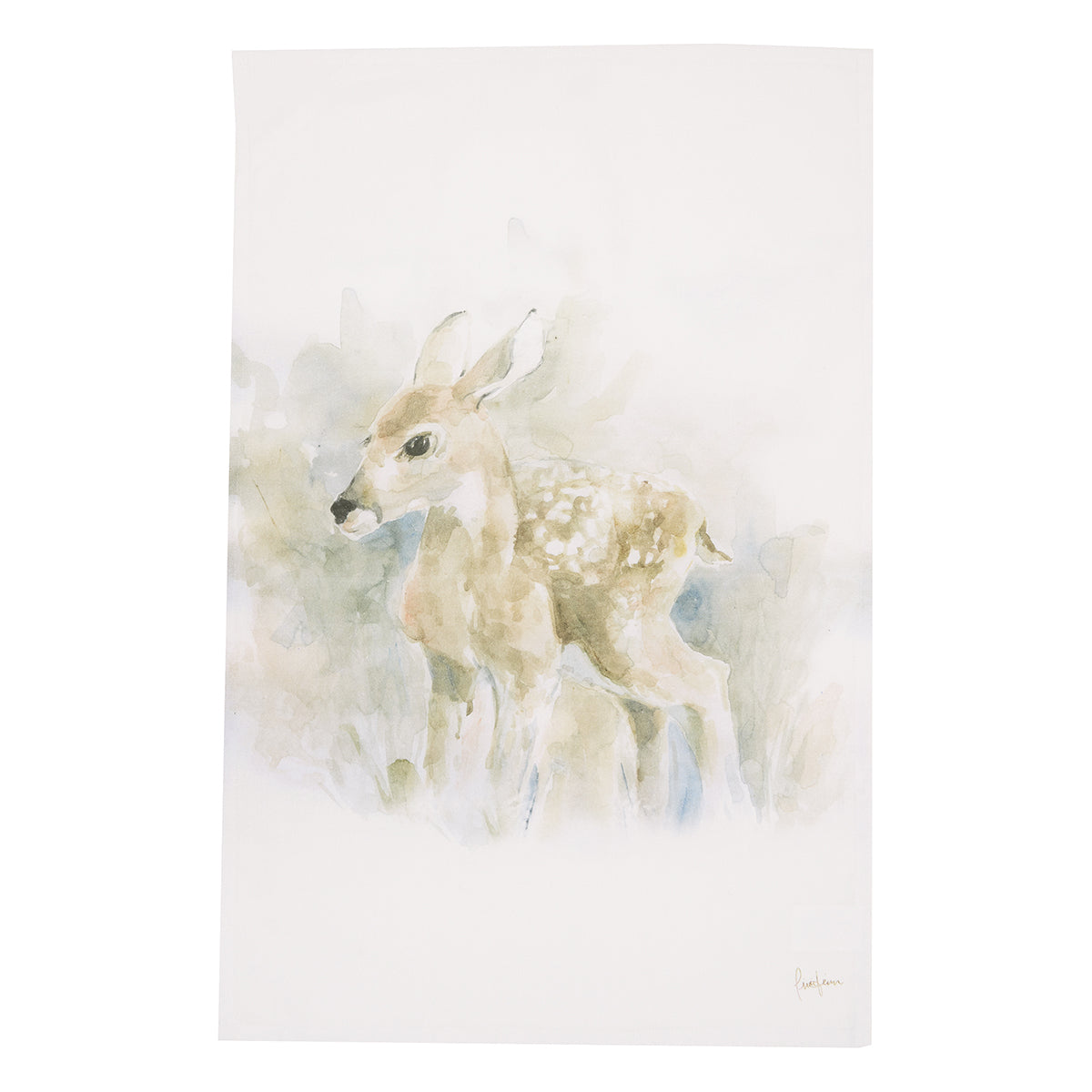 Snow Fawn Printed Kitchen Towel