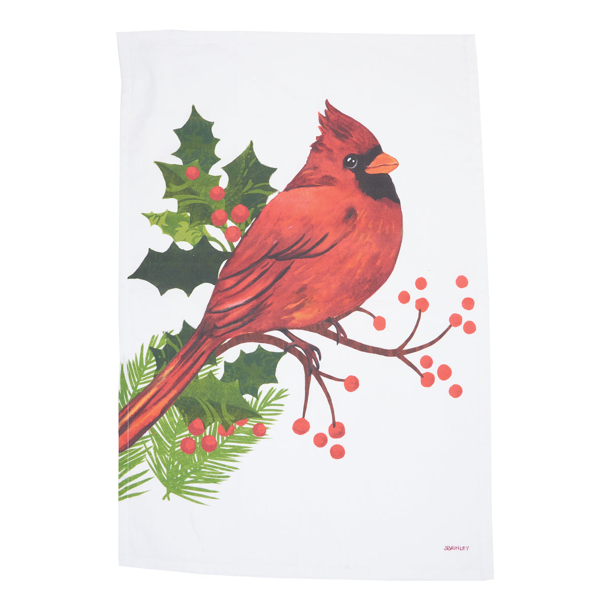 Winter Cardinal Kitchen Towel