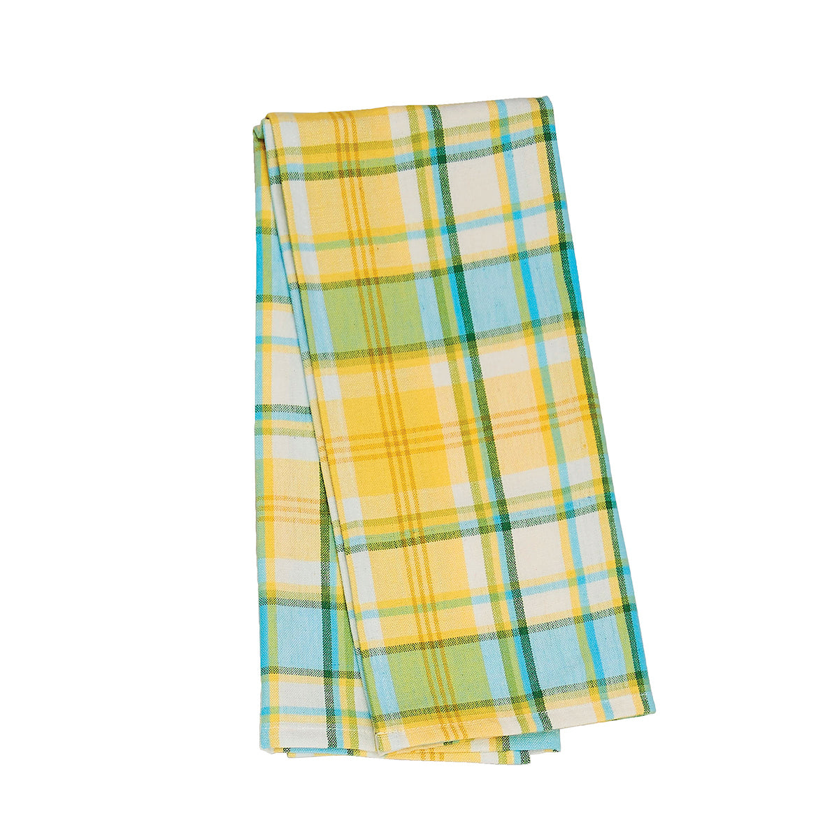 Citrus Mist Plaid Kitchen Towel