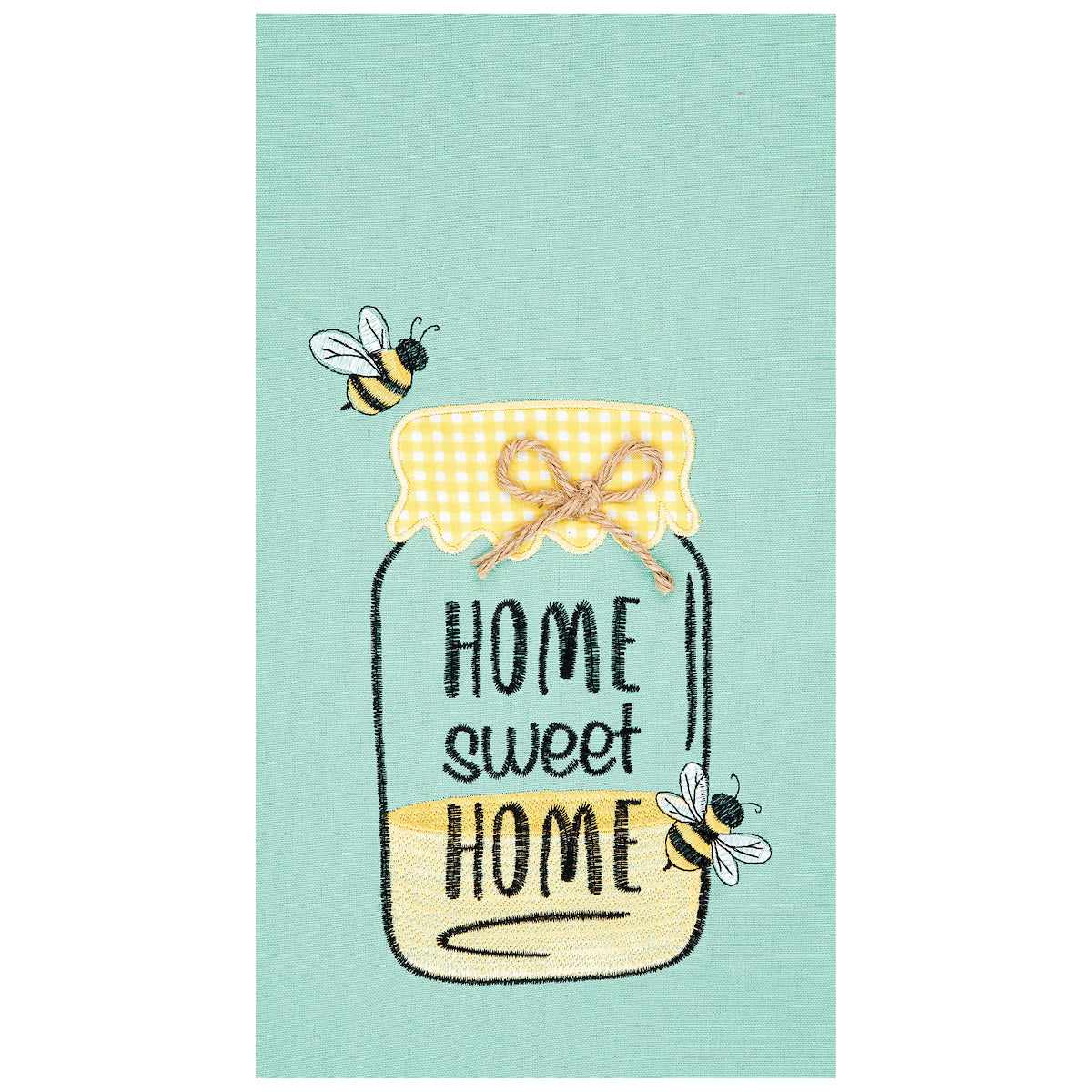 Home Sweet Home Applique & Embroidered Kitchen Towel
