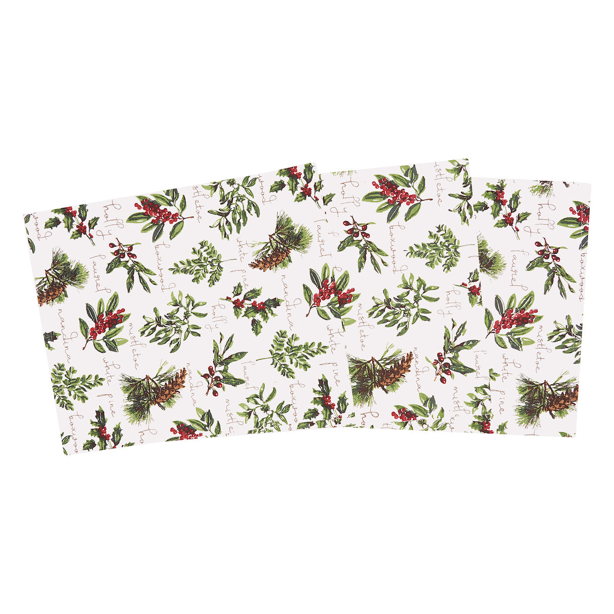 Winter Botanical Woven Table Linens