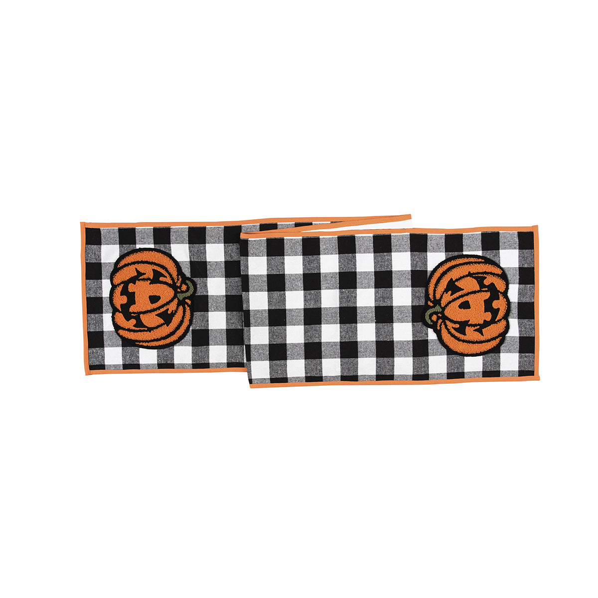 Jack-o -Lantern Check Tufted Runner