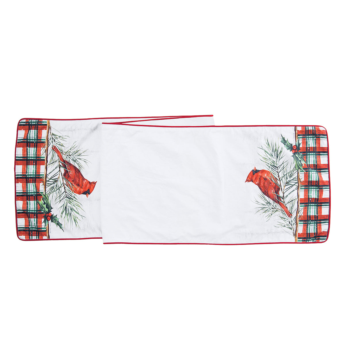 Woodland Cardinal Plaid Printed Runner