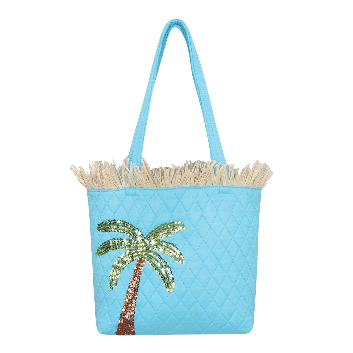 Palm Tree Ruffle Tote