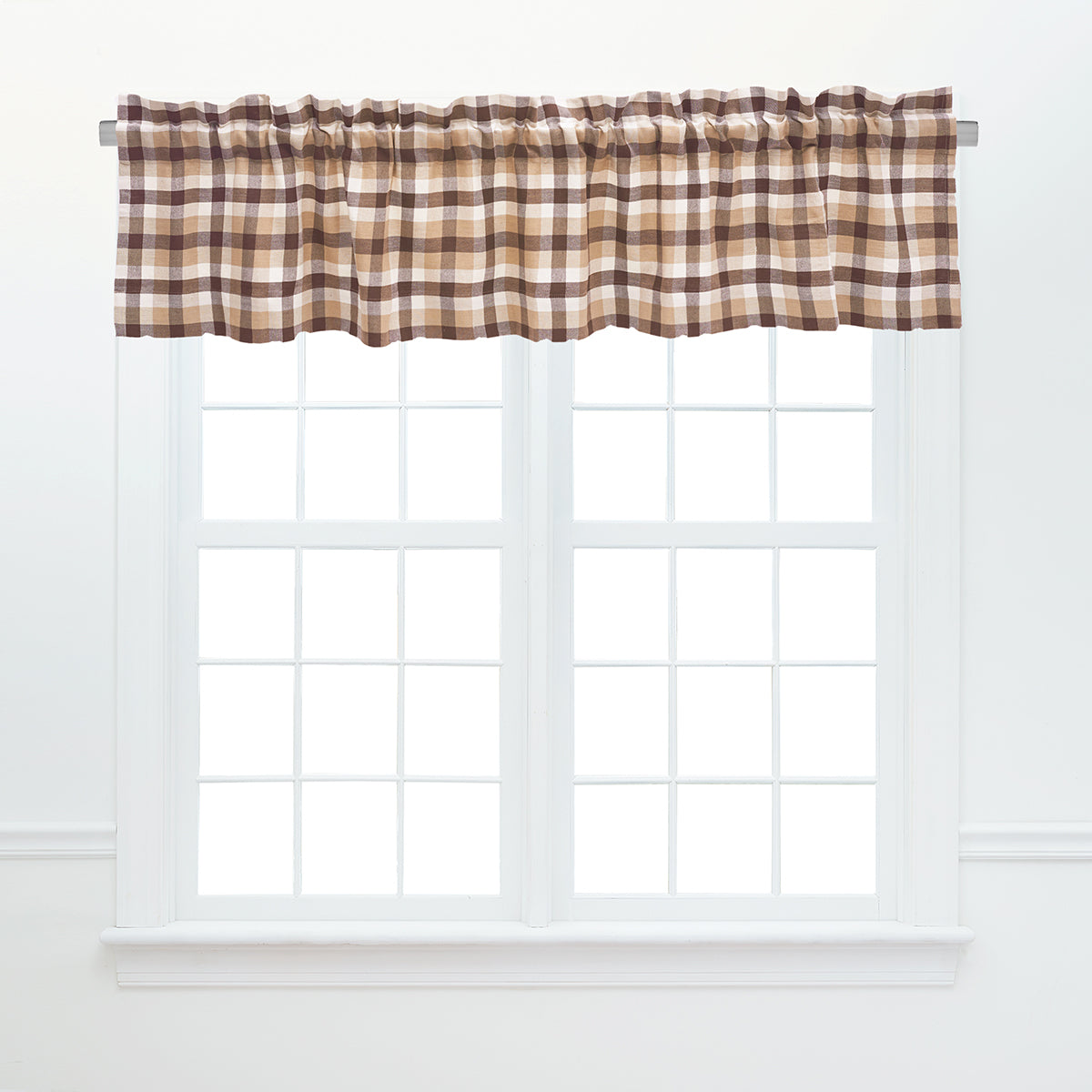 Dunmore Plaid Cocoa Valance