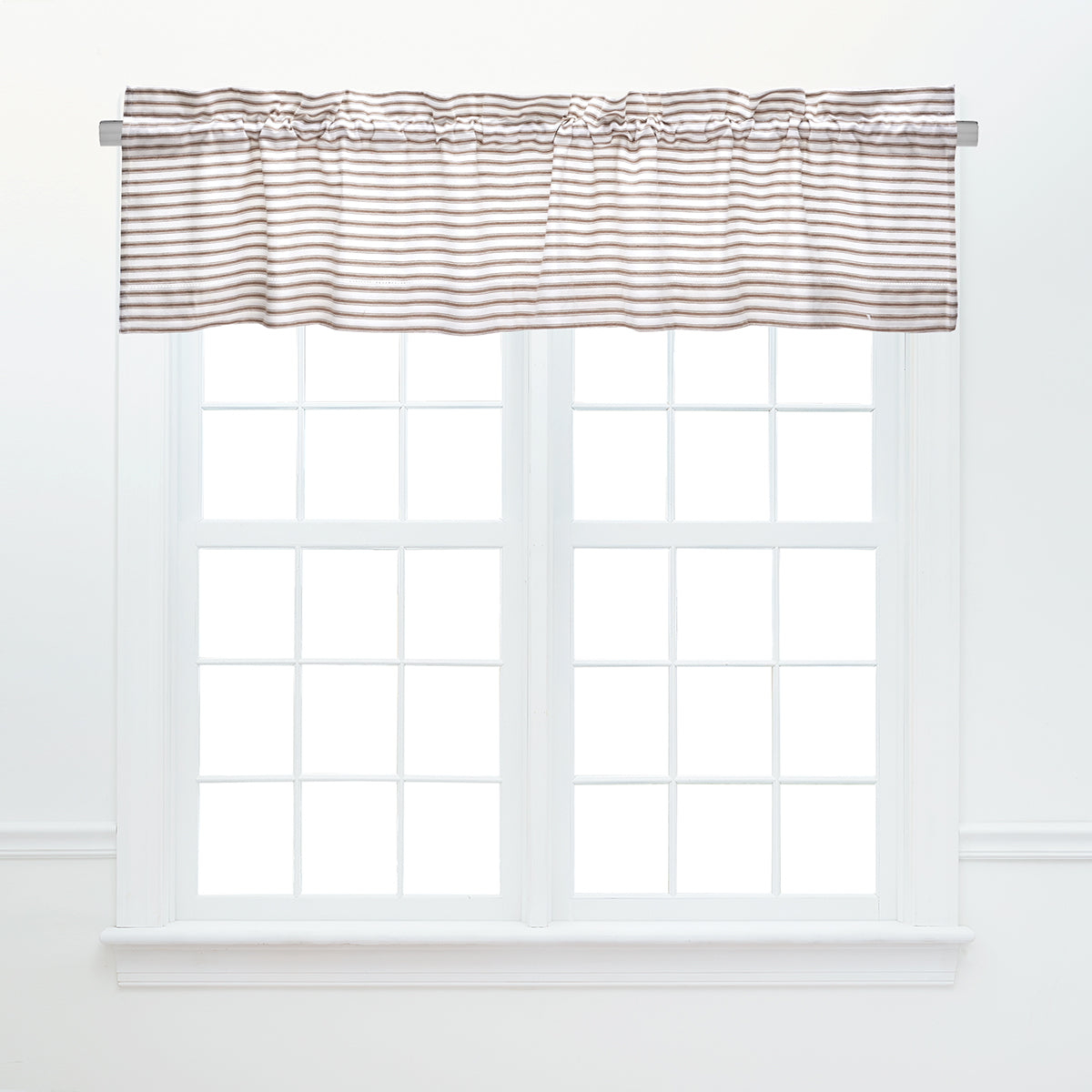 Ticking Stripe Clay Valance