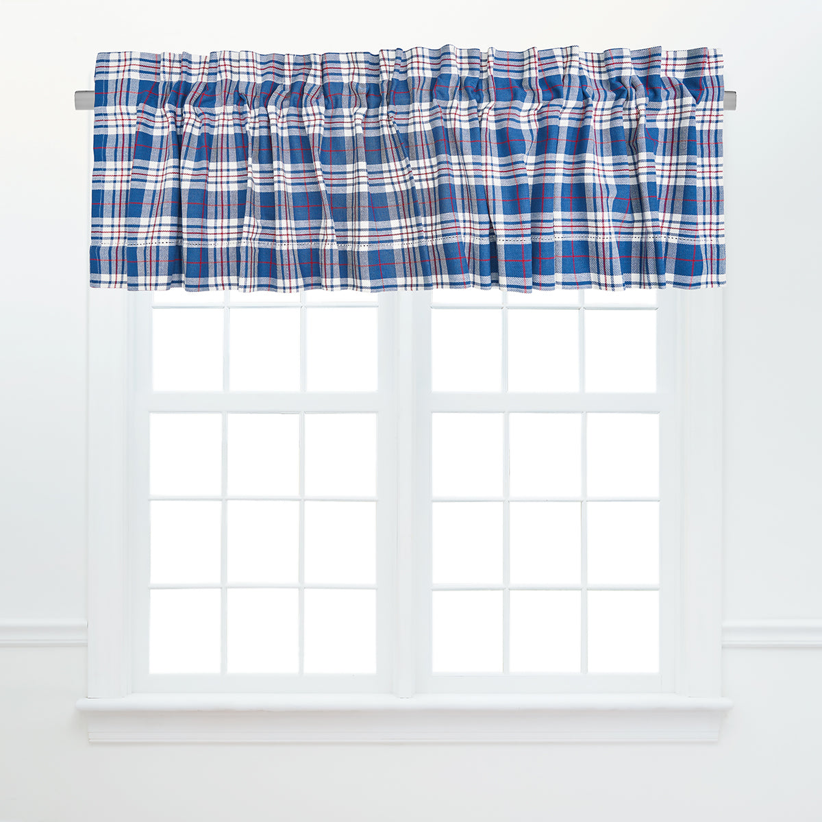 Parker Blue & Red Valance
