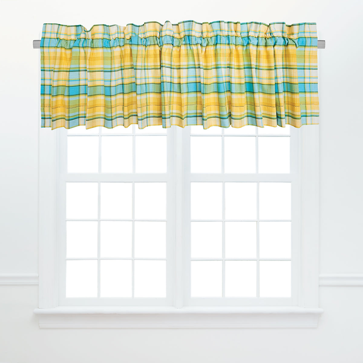 Citrus Mist Plaid Valance