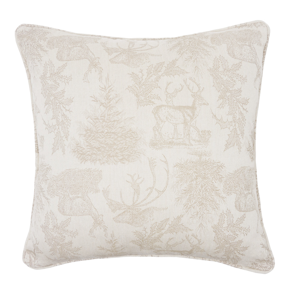 Jacquard Stag Clay Pillow