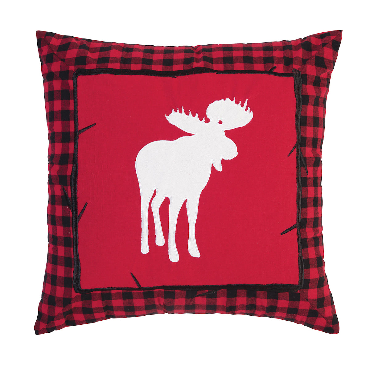 Buffalo Check Moose Pillow