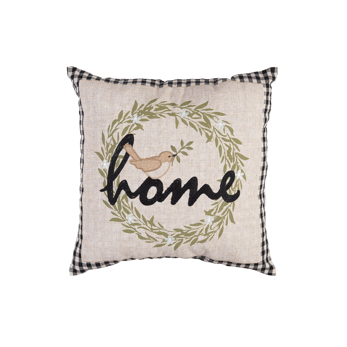Wreathed Birds Home Pillow
